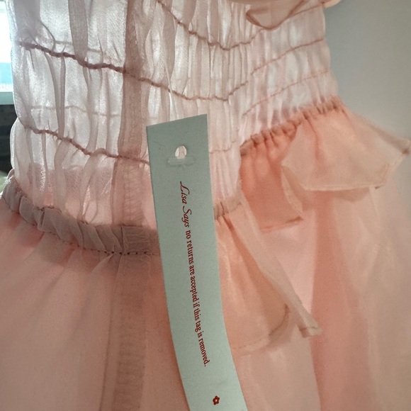 Lisa Says Gah Pink Ruffled Top - Picture 4 of 5